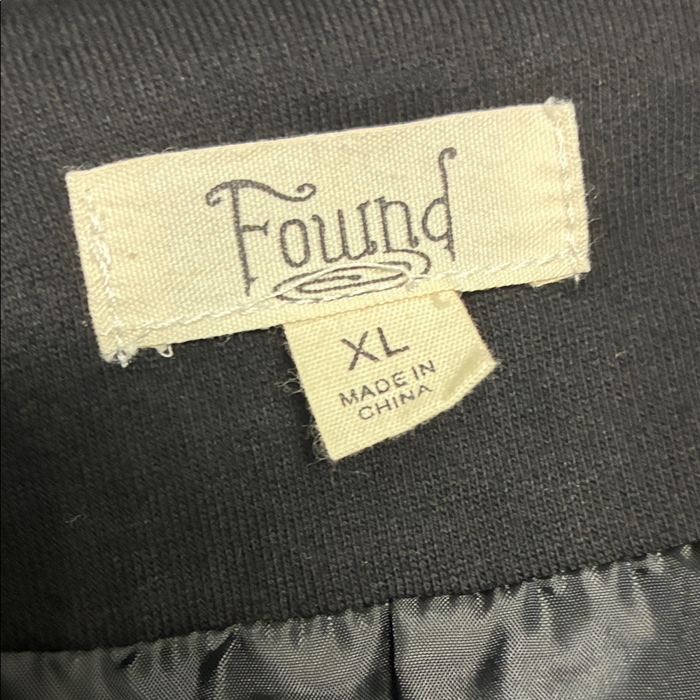 Found Black Cotton Long Jacket - Picture 4 of 13